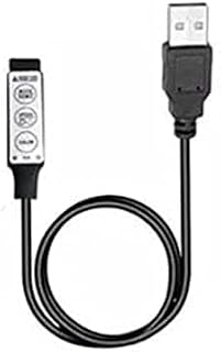 BWESOO Black USB RGB Controller DC5V Led Dimmer with 3 Keys 4 Pin Female Connector for 5V RGB Led USB Strip 19 Dynamic Modes for Led Strip LED Strip Lights Novelty Lighting