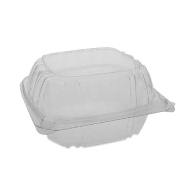 PACTIV YCI82160 Sensation Smartlock Clear OPS Polystyrene Hinged-Lid Sandwich Container 6 Inch Wide x 3.1 Inch High - Case of