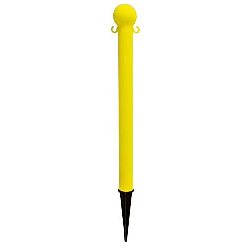 Ground Poles by Mr. Chain – 16.25"L x 14.13"W x 32"H, Hdpe With Uv Inhibitors, Yellow, Model 95502