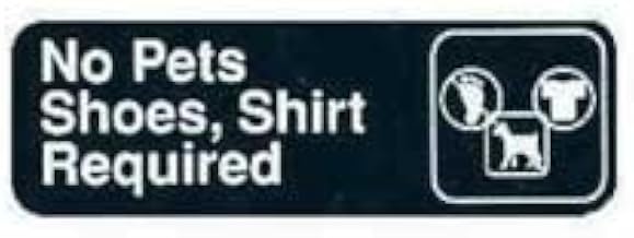 Tablecraft "No Pets Shoes, Shirt Required" Sign