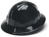 Black Hard Hat 4 Pt. Full Brim Ratchet Suspension ANS1 Z89.1 Pyramex12 Pack