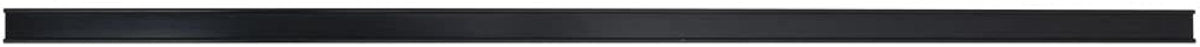 HUBERT Black Plastic Open Shelf Molding Strip with Adhesive - 48" L x 1 1/4" H