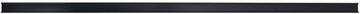 HUBERT Black Plastic Open Shelf Molding Strip with Adhesive - 48" L x 1 1/4" H