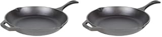 Lodge Chef Collection 10" Pre-Seasoned Cast Iron Skillet - Kitchen Essential for Frying & Searing (Pack of 2)