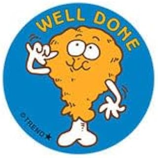Trend Enterprises Well Done/Fried Chicken Scent Retro Scratch 'n Sniff Stinky Stickers by Trend; 24 Seals/Pack - Authentic 1980s Designs!