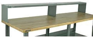 4-8ES Steel Raised Shelf for 96" Workbenches, Blue, 96" Length, 10" Width, 12" Height, Pair