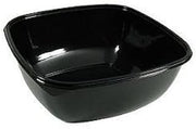 Sabert 80 oz. Black Square Plastic Catering Bowl - 50 per case