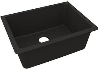 Elkay Quartz Luxe 24-5/8" x 18-1/2" x 9-1/2", Single Bowl Undermount Sink, Obsidian
