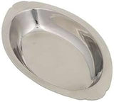 Royal Industries Oval Au Gratin, Stainless Steel, 20 oz, Silver
