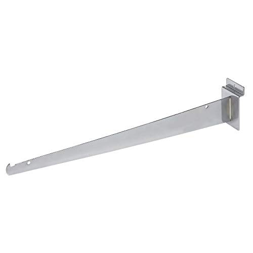 Slatwall Shelf Bracket by Retail Resource – Metal, Silver, Model 1705