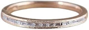1.3ct Baguette Cut Moissanite Wedding Band Channel Half Eternity Rose Gold Plated