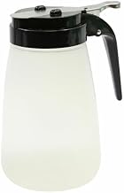 Tablecraft PP10BK Syrup Dispenser, 10 oz., Modern Design, Dishwasher Safe, Black ABS Plastic top, BPA Free Polypropylene, Transparent, 12 Each per case