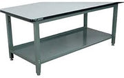 4-6WB Steel Full Depth Bottom Shelf for 72" Benches, Black, 64" Length, 24" Width