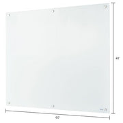 60" W x 48" H Magnetic Glass Whiteboard by Global Industrial – 60"W x 48"H, Glass, White, Model 695511