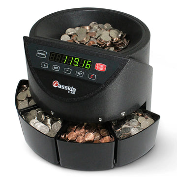 Cassida C-C100 Coin Counter Sorter, 12 1/8" x 16", 110-220V - Default Title