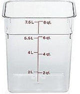 Cambro 8SFSPP190 CamSquare Food Container 8 qt. 8-3/8 x 8-3/8 x 9-1/8 transluce