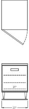 9404F-7R Single Section Undercounter Freezer 27"L with Right Hinged Door