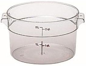 Cambro Camwear Round Food Container Clear, 2 qt, 4-3/16"x8-3/16"Dia (Case of 12)
