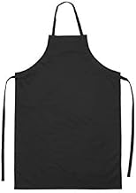 Winco 27 1/2" x 40" Black Dishwashing Apron, Standard