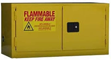 Stackable Flammable Cabinet Manual Close Double Door 11 Gal, 34"W x 18"D x 22"H
