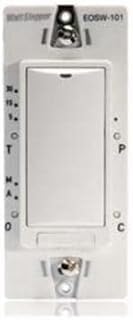 Legrand WattStopper EOSW-101-W EOSW-100 1-Button Single Relay RF Lighting Control Switch, 120/277 VAC, ON/Off Operation Mode, White