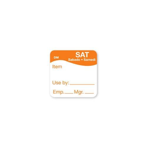 DayMark - - DissolveMark 1 in x 1 in Saturday Use By Label by DayMark Safety Systems – Model 1100736