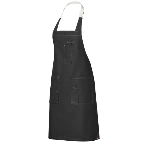 Red Kap Black / 22W x 34L / Flex Strap Utility Bib Apron Girls