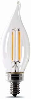 Feit Electric 247663 5.5W Flame Tip LED Light Bulb - Soft White Pack of 2