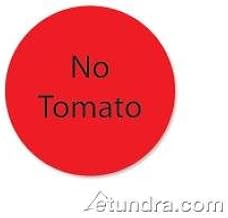 DayMark - 111240 - DuraMark 1 in Round No Tomatoes Label