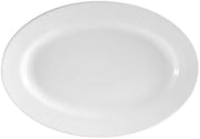 CAC China RCN-39 Oval Platter 8 1/2" Porcelain Oval, Super White, Set of 24