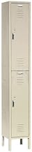 GLOBAL INDUSTRIAL Double Tier Locker, 12x15x36 2 Door, RTA, Tan