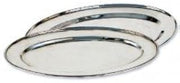 Royal Industries Oval Serving Tray, Stainless Steel, 21", Silver