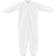 Disposable Microporous Coverall by Global Industrial – Large, 60% Polypropylene/40% Polyethylene, White, Model KC-MIC-60G-CVL-L-E