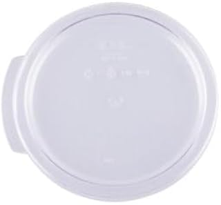 CAC Poly FS1R-1CV-C Cover Clear Round Food Storage Container for 1 Qt.