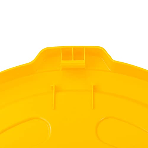 Global Industrial Yellow / 27-1/2" Diameter x 2-1/2"H / Industrial Kitchen Trash Cans