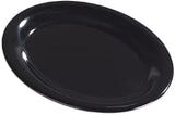 Carlisle FoodService Products Carlisle 4308203 Durus 12 x 9-1/4 Black Melamine Platter - 12 / CS