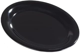 Carlisle FoodService Products Carlisle 4308203 Durus 12 x 9-1/4 Black Melamine Platter - 12 / CS