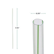 ECO PRODUCTS Bulk / 9600 / 7.75" Clear W/Stripe Straws