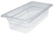 Royal Industries Steam Table Pans, Polycarbonate, 6" Third-Size, Clear