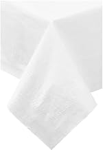 Hoffmaster Cellutex 2-Ply Tissue Paper 1-Ply Poly Decorator Table Cover White, 82" Length x 82" Width | 25/Case