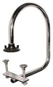 Royal Industries Chrome, Single Arm Bar Service Rail, 17" Tall, Silver