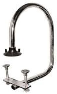 Royal Industries Chrome, Single Arm Bar Service Rail, 17" Tall, Silver
