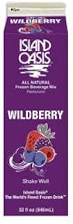 ISLAND OASIS Beverage Mix 32 oz--Pack of 12 (Wildberry)