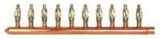 Sioux Chief 672XV1010L 10-port Copper Manifold, 1/2" PEX, clsd, Left