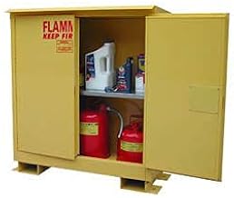 Weatherproof Flammable Safety Cabinet with Roof, 30 Gallon Self Close Doors