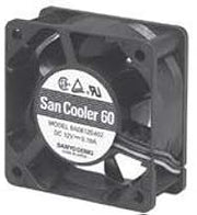 SANYO DENKI 9A0612G401 DC Fan Sq60x25mm 12VDC 2.88W, 27.6CFM, Tach, Plastic F/B