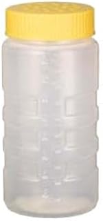 Vollrath 4961-1308 - 16 oz Dripcut Dredge Clear with Large Hole Yellow Shaker Lid