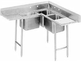 Advance Tabco 71in. x 71in. Three Compartment Corner Sink, 94-K2-24D