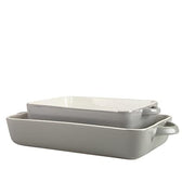 10 Strawberry Street Gray / 12" & 9.5" / Rectangle Bake & Serve Sets
