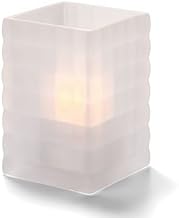 Hollowick 1533SC Optic Block Lamp, 2-5/8"W x 3-3/4"H, Satin Crystal